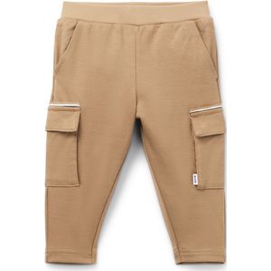 Cargobroek voor kinderen van stretchpiqué met logolabel