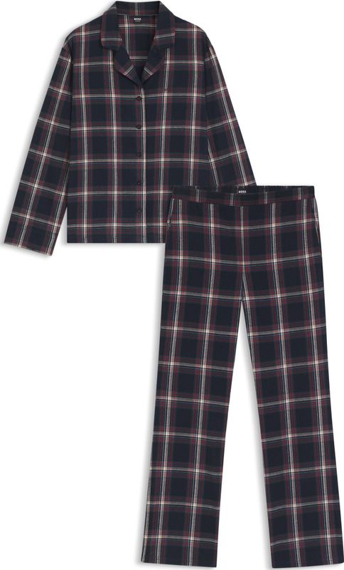 BOSS - HOLIDAY - Pyjama - Dames - Regular Fit - Katoenmix - Flanel