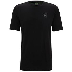 Regular-fit T-shirt van katoenen jersey met karabijnhaak-artwork