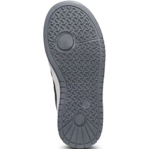 Kindersneakers met logo’s van leer en canvas