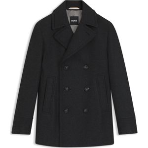 BOSS - Slim-fit Korte Mantel - Wolmix - Winterjassen