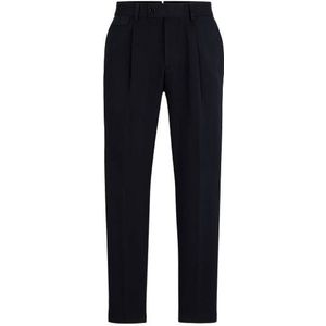 Geplooide broek met normale taille van zachte zijde