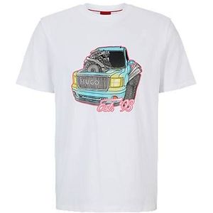 Relaxed-fit T-shirt van katoen met auto-artwork