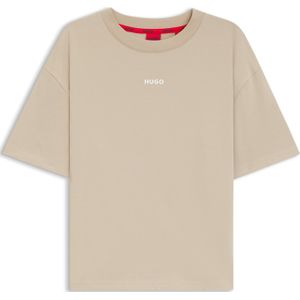 HUGO - Womenswear T-shirt - Zwart - Katoen/Modal - Relaxte Pasvorm