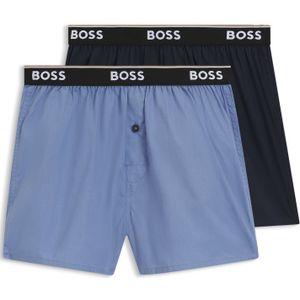 Set van twee pyjamashorts in katoenen popeline