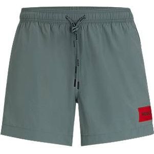 Sneldrogende zwemshorts met rood logolabel