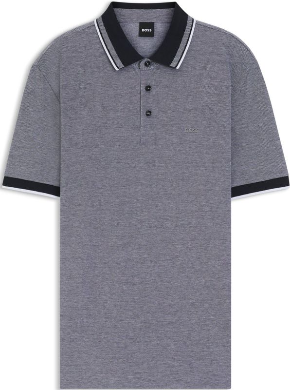 BOSS BLACK - Regular Fit - Poloshirt - Katoen - Effen, Gestikt Logo, Polokraag