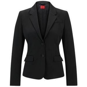 Single-breasted blazer van stretchmateriaal met notch-revers