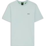 T-shirt van stretchkatoen met contrastlogo