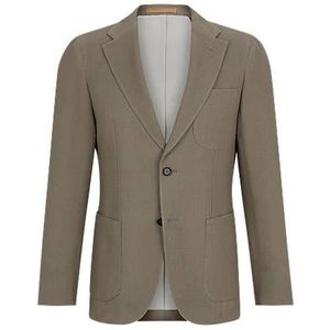 Slim-fit blazer van scheerwol en katoen