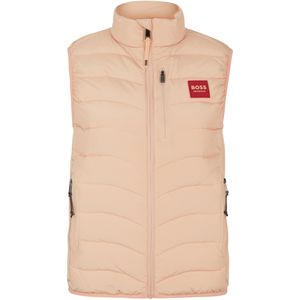 Gewatteerde bodywarmer voor ruiters met siliconen logopatch