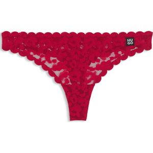 String met lage taille van kant met luipaardprint