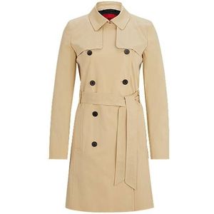 Trenchcoat met riem van stretchkatoen