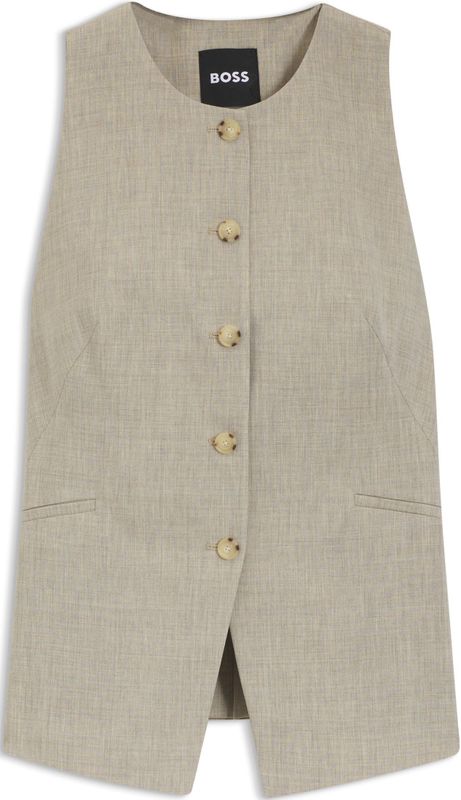 Slim-fit gilet van scheerwol