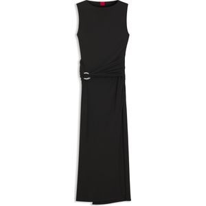 Jurk in wikkellook met gespdetail