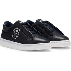 BOSS - J51657 - Leren Sportschoenen - Marineblauw - Plat - Veters