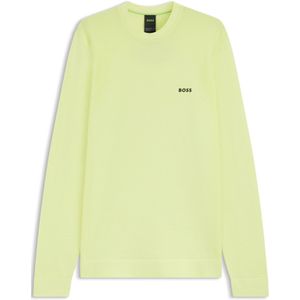 Sweater van een katoenmix met bodymapping en contrastlogo