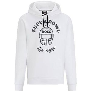 BOSS x NFL-hoodie van een katoenmix met metallic print