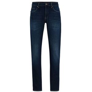 Slim-fit jeans van blauw Italiaans denim met een kasjmierachtige feel