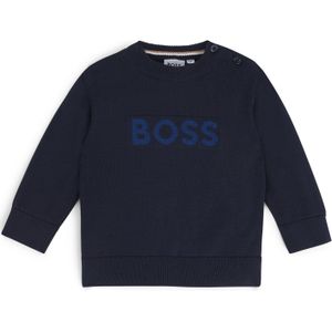 Kindertrui van katoen met reliëflogo