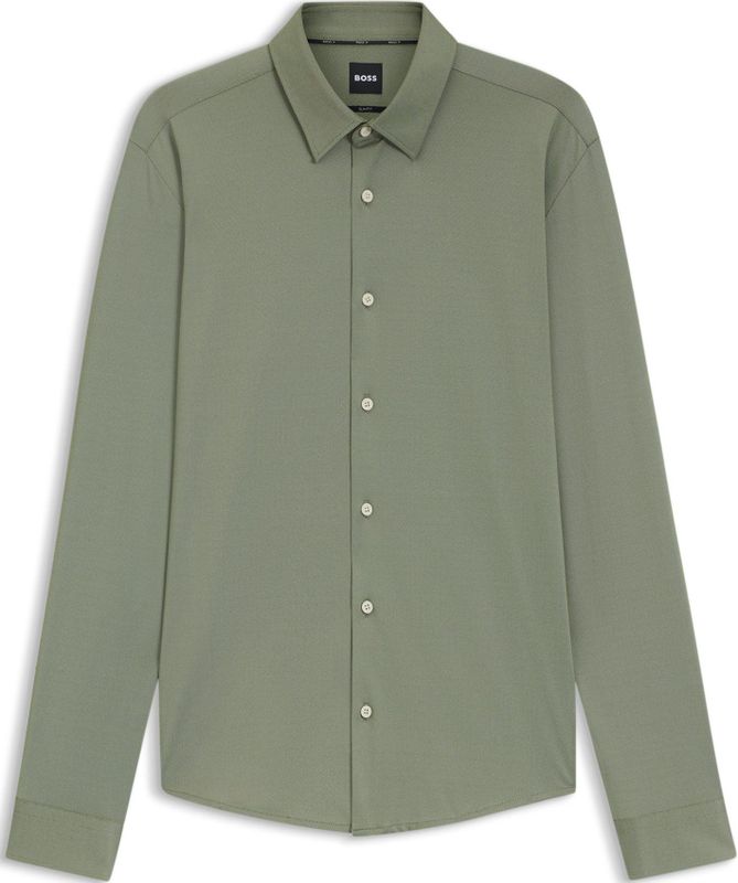 BOSS - Slim Fit - Zakelijk Overhemd - Bi-colour - Ademend Materiaal