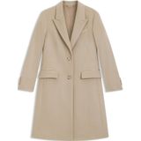 Regular-fit mantel met peak-revers van wolmix