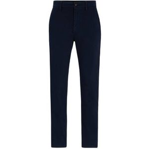 Tapered-fit satijnen chino van stretchkatoen