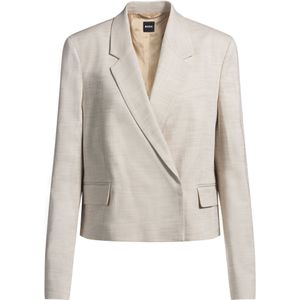 Regular-fit blazer van gemêleerd stretchmateriaal
