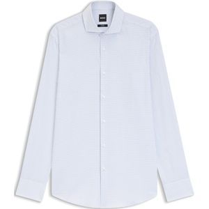 Slim-fit overhemd van gemakkelijk te strijken, geruit stretchkatoen