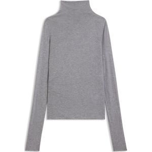 Top van zachte jersey met hoge hals