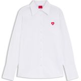 Relaxed-fit blouse van Oxfordkatoen met hartlogo