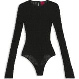 Slim-fit bodysuit van stretchkant