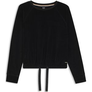 BOSS - Trui - Katoenmix - Goudkleurig Logoplaatje - Verstelbare Zoom met Satijnen Koord