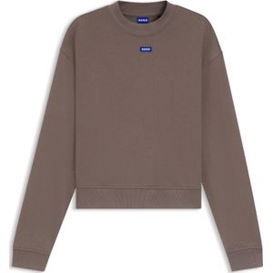 HUGO - Sweater - Katoenen Badstof - Regular-fit - Met Logopatch