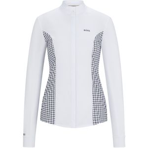 Showblouse met pied-de-poule-inzetten voor de ruitersport