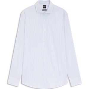 Slim-fit gestreept overhemd van gemakkelijk te strijken stretchkatoen