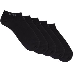 BOSS Sneakersokken - Zwart - Katoenmix - Set van 5 Paar