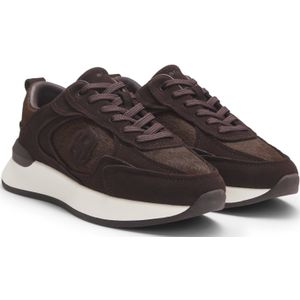 Sneakers van suède en kalfshuid