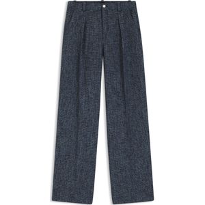 BOSS Bandplooibroek 'C_Tanjura4'  blauw / navy / opaal / offwhite