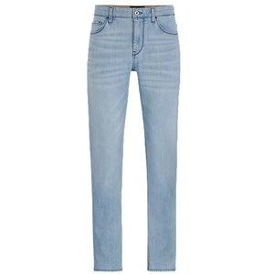 Slim-fit jeans van blauw Italiaans denim