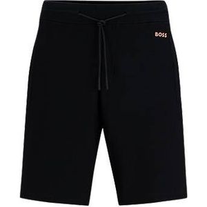 Regular-fit shorts van stretchmateriaal met logodetail