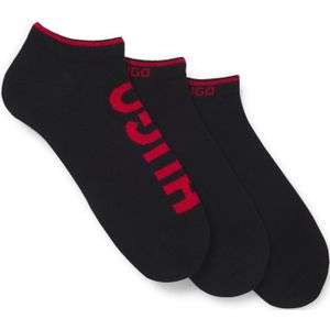 HUGO - Sneakersokken - Zwart - 3 Paar - Katoenmix