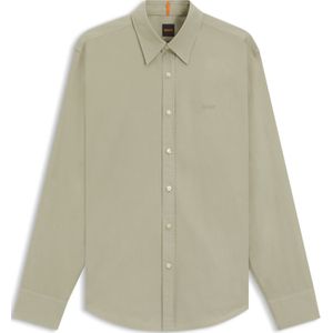 BOSS - Overhemd - Open Green - Knoopsluiting - Logoborduursel