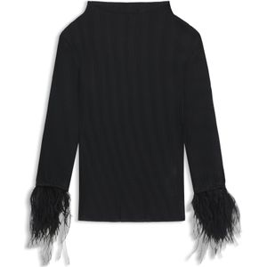 Hugo - Ronde Hals Knitwear - Zwart - Dames - Vesten