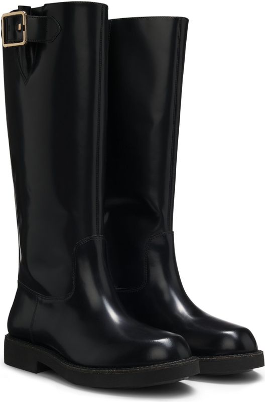 BOSS - Kniehoge Laarzen - Geborsteld Leer