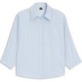BOSS Orange - Boxy Fit - Overhemdblouse - Gestreept - Puur Katoen