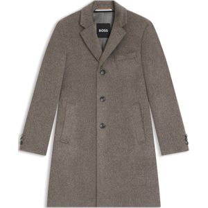 Slim-fit mantel van een alpacamix