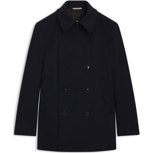 Hugo - Hyde P-Coat - Blauw - Heren - Wol en Kasjmier