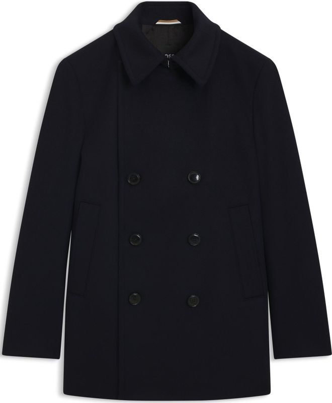 Hugo - Hyde P-Coat - Blauw - Heren - Wol en Kasjmier