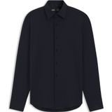 Slim-fit overhemd van gestructureerde hoogwaardige stretchjersey